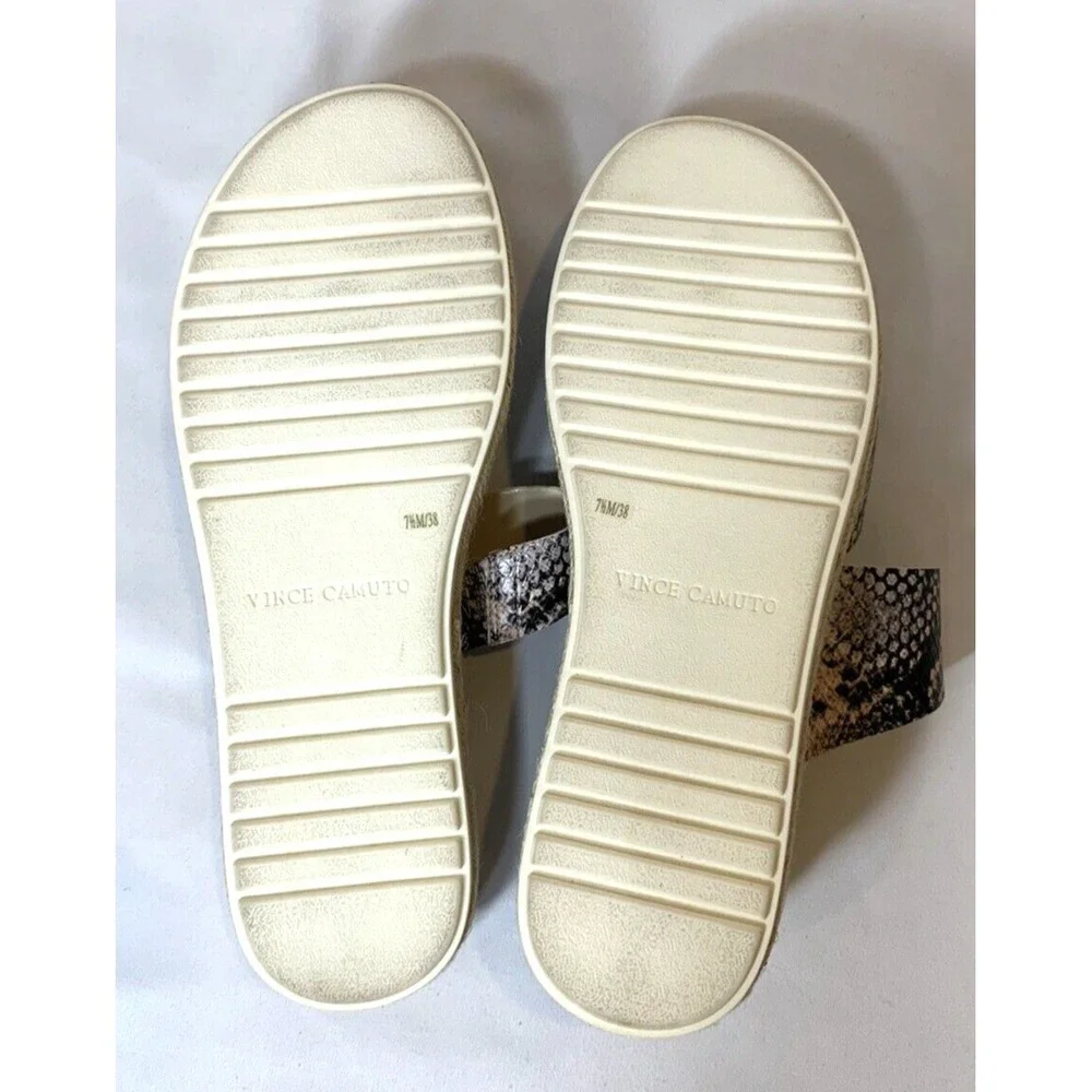 Vince‎ Camuto Sandals 7.5 / EU38 Snake Print Pink Platform Python Slide Rynnah
